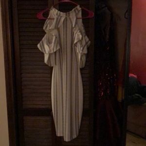 Cold shoulder fitted dress